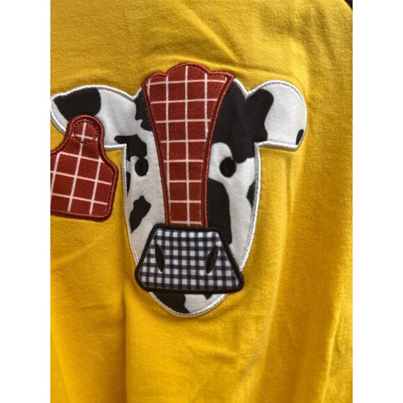 Golden Applique Tie Front Cow Shirt 18 - 24 Months - Picture 2 of 4